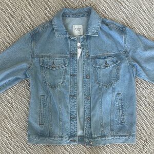 A&F Light Blue Oversized Denim Jacket NWT
